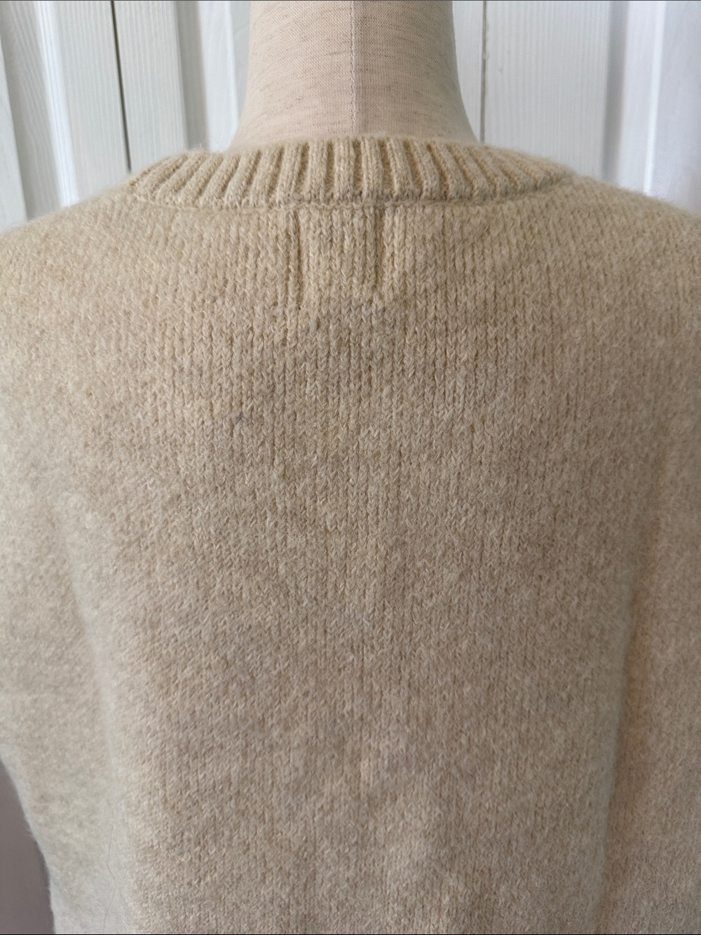 Maeve Anthropologie Cream Knit Floral Sleeveless Sweater Vest Sz XL - Picture 10 of 12